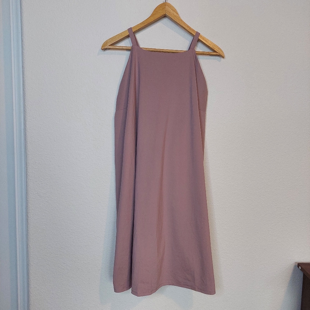 Madewell Mauve Pink Spaghetti Strap Mini Dress